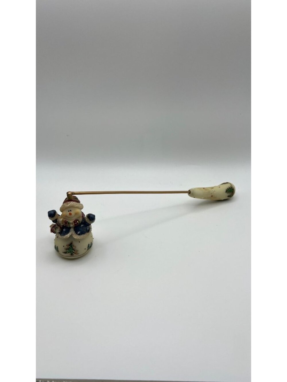 Snowman Candle Snuffer Holiday Christmas Decor Hand Painted